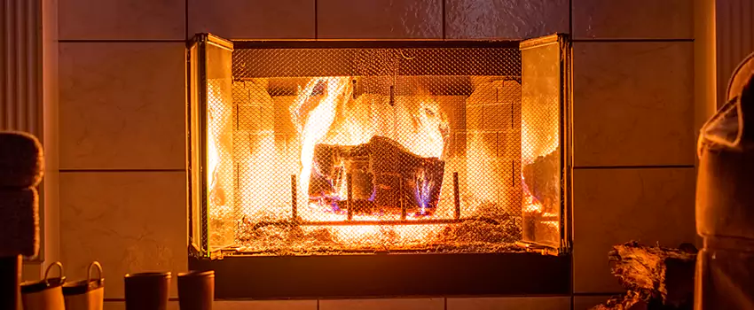 Mendota Hearth Landscape Fireplace Installation in Highland, Indiana