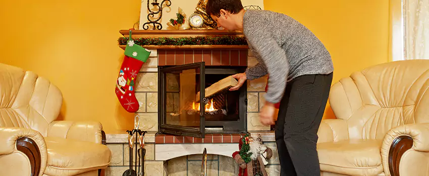 Rusted Metal Fireplace Restoration in Highland, Indiana